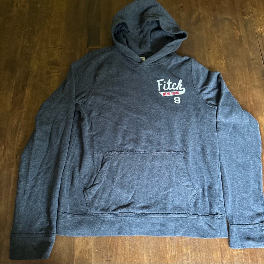 Abercrombie‎ Hoodie XL Kids Fitch New York  Sweater School Casual Lounge Gray